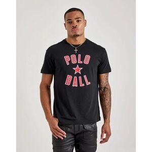 POLO RALPH LAUREN MENS S/S T-SHIRT~LRG~BLACK & RED~NWT